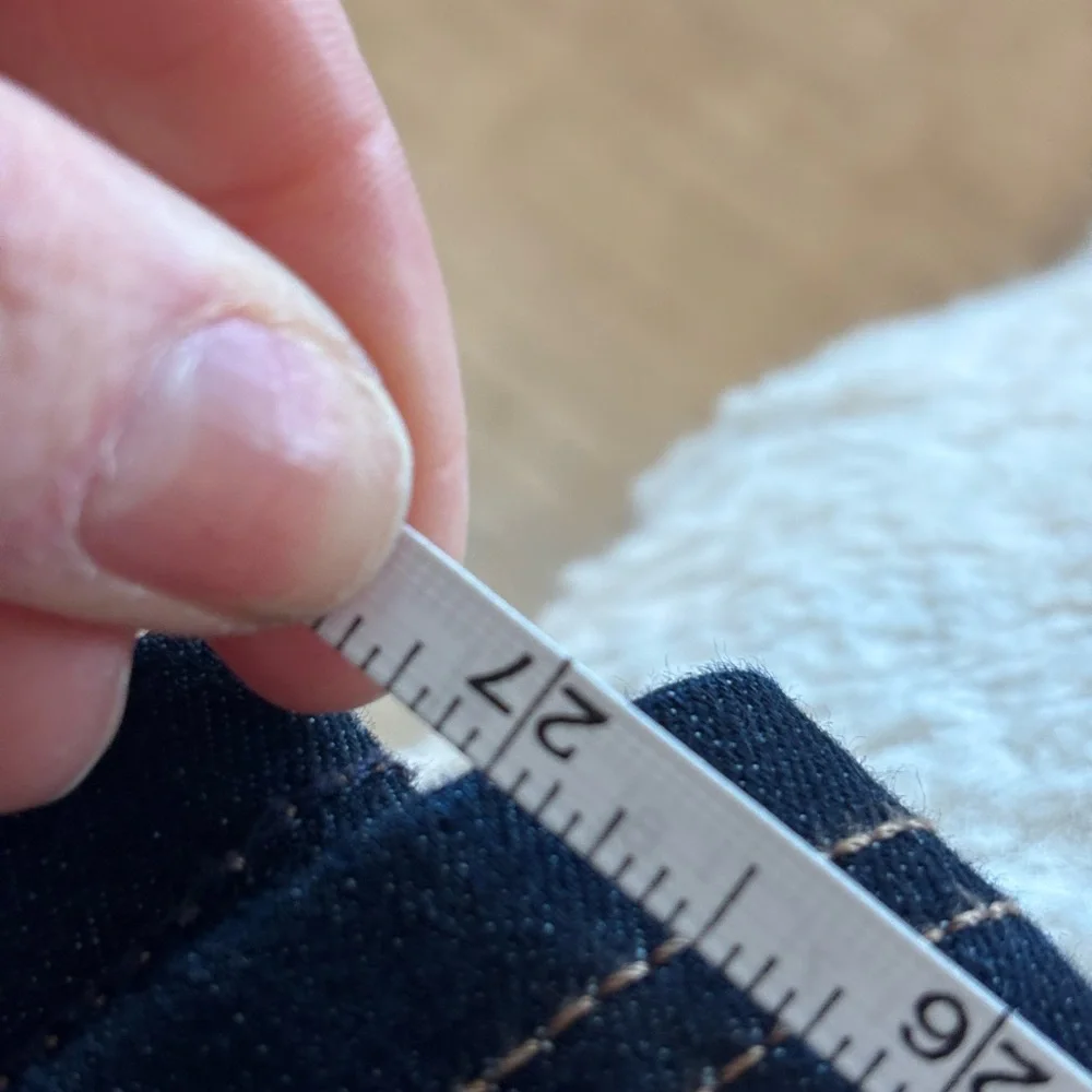 White House Black Market Dark Blue Denim Button-Front Pencil Skirt 015 - Picture 6 of 8